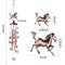 33"Large Horse Metal Wind Chimes Outdoor Garden 4Tube Bells Yard Home Decor Gift